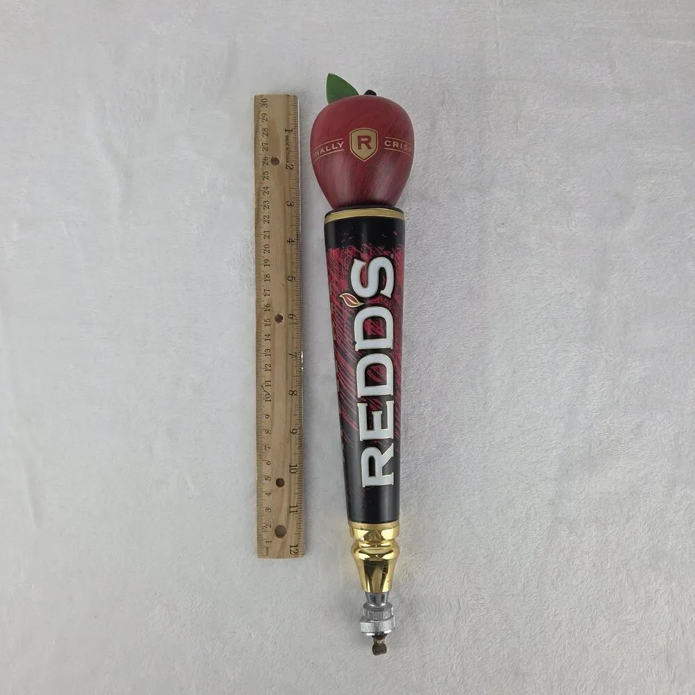 Vintage Redd's Apple Ale Beer Tap Handle Red Apple Draft Tap Knob Man Cave 13